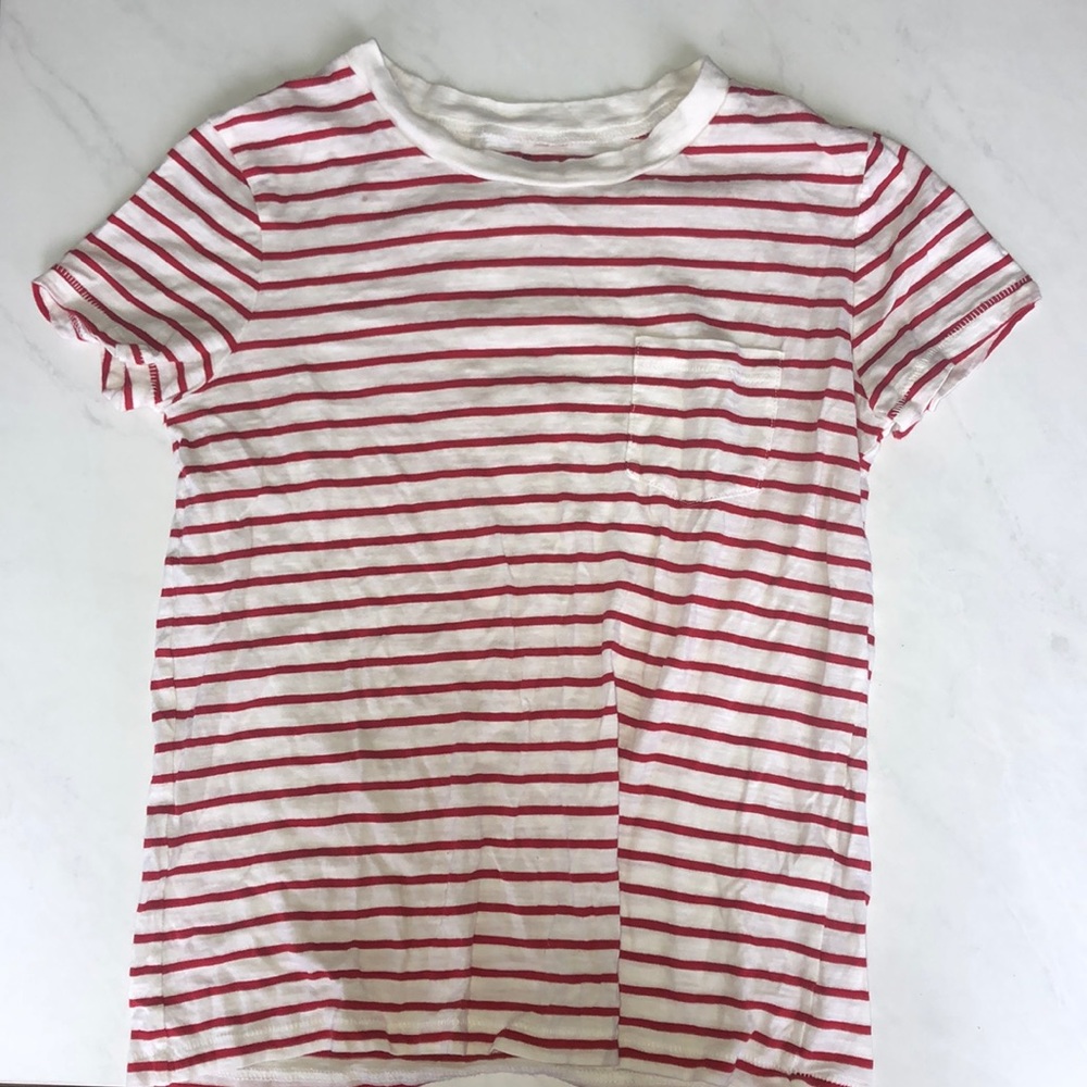 Red and white striped shirt